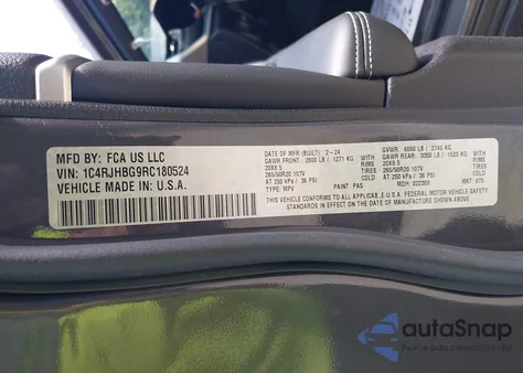 2024 Jeep Grand Cherokee Limited 4X4 from USA, damaged, VIN 1C4RJHBG9RC180524